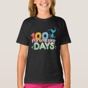 T-shirt 100 jours mermorables 100e jour d'école sirène