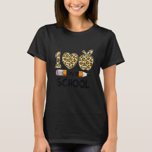 T-shirt 100 jours mignons de l'école Leopard Apple enfants