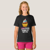 T-shirt 100 jours parsemés de gâteau cupcake d'école amusa (Devant entier)