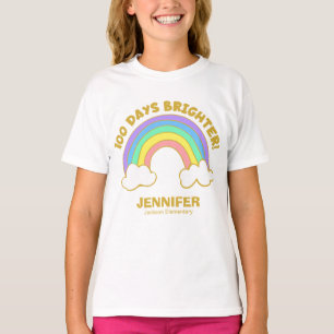 T-shirt 100 Jours plus clair Arc-en-ciel mignon 100 Jours 