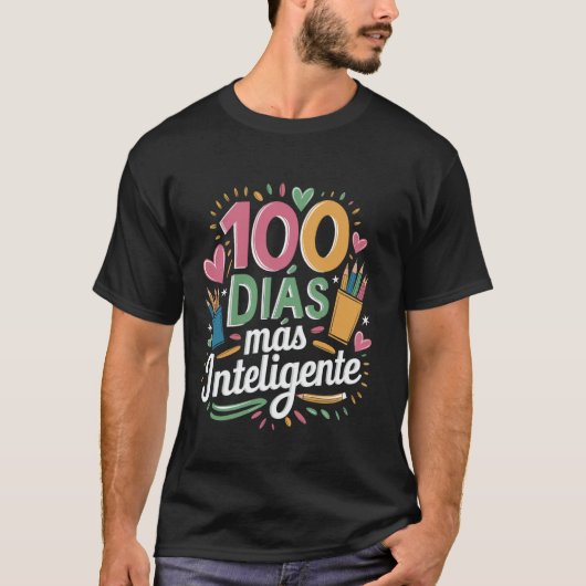 T-shirt 100 Jours plus intelligent Professeur d'espagnol 1 (Devant)
