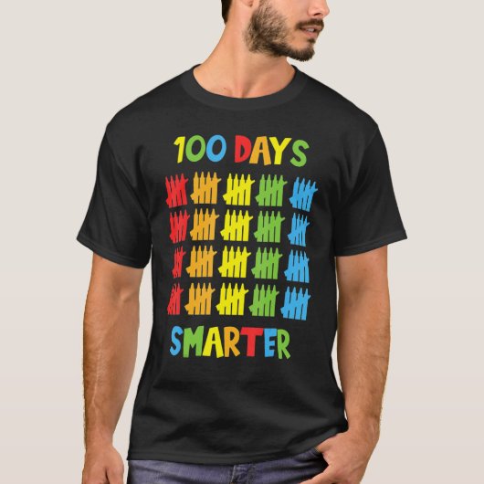 T-shirt 100 Jours Plus Intelligents Joyeux 100ème Jour D'é (Devant)