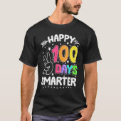 T-shirt 100 jours plus intelligents Signe joyeux 100e jour (Devant)