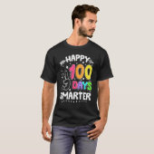 T-shirt 100 jours plus intelligents Signe joyeux 100e jour (Devant entier)