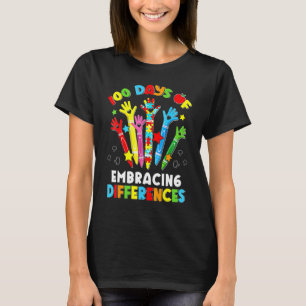 T-shirt 100 jours pour embrasser les différences Autisme 1
