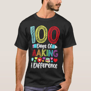 T-shirt 100 jours pour faire une différence École maternel