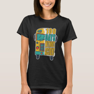 T-shirt 100 jours sans accident - Conducteur de bus scolai