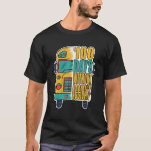 T-shirt 100 jours sans accident - Conducteur de bus scolai