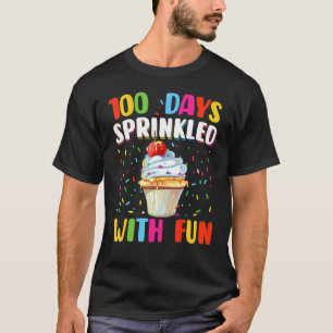 T-shirt 100 Jours Saupoudrés De Cupcake Fun 100e Jour Scho