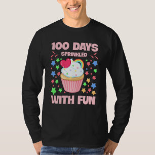 T-shirt 100 Jours Saupoudrés De Cupcake Fun 100e Jour Scho
