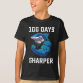 T-shirt 100 Jours Sharper Shark 100ème Jour De L'École Gym (Devant)