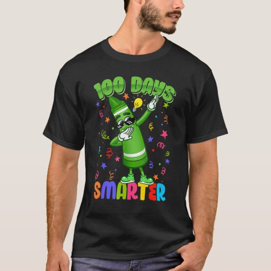 T-shirt 100 Jours Smarter 100e Jour de l'école Dabbing Cra (Devant)