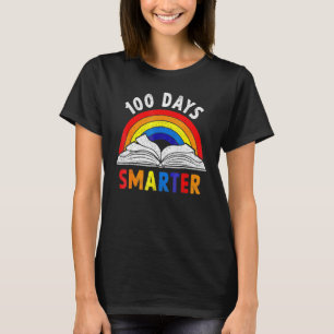 T-shirt 100 Jours Smarter Book Rainbow 100 Jour De L'École