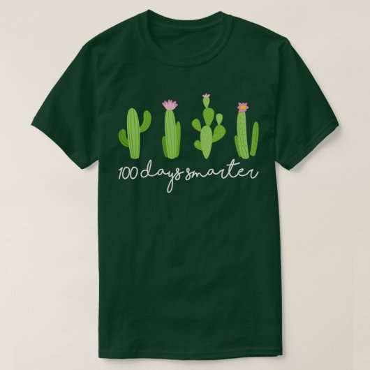 T-shirt 100 Jours Smarter Cactus 100 Jours D'École (Design devant)