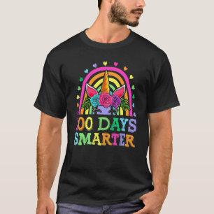 T-shirt 100 Jours Smarter Chemise Girls School Enfants Uni