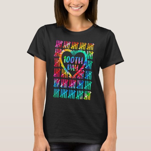 T-shirt 100 Jours Smarter Compting Tally Marks 100e Jour d (Devant)