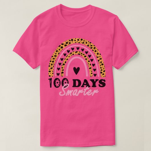 T-shirt 100 Jours Smarter Joyeux 100E Jours D'École Rainbo (Design devant)