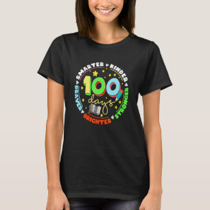 T-shirt 100 Jours Smarter Kinder Plus Forte Enseignant Plu