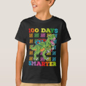 T-shirt 100 Jours Smarter T Rex Dinosaur 100e Jour École (Devant)