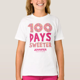T-shirt 100 Jours Sweeter Mignonne Donut 100 Jours d'école