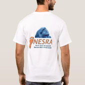 T-shirt 100% - logo de coton de NESRA avec la (Dos)