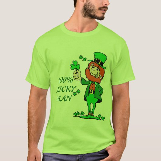 T-shirt 100% Lucky Man (Devant)
