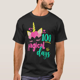 T-shirt 100 Magical Days 100th Day Of School Girl Unicorn