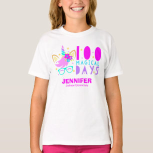 T-shirt 100 Magical Days Lovely Unicorn 100 Days of School