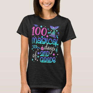 T-shirt 100 Magical Days Of 2nd Grade Mermaid Girls T