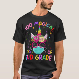 T-shirt 100 Magical Days Of 2nd Grade School Unicorn Mask