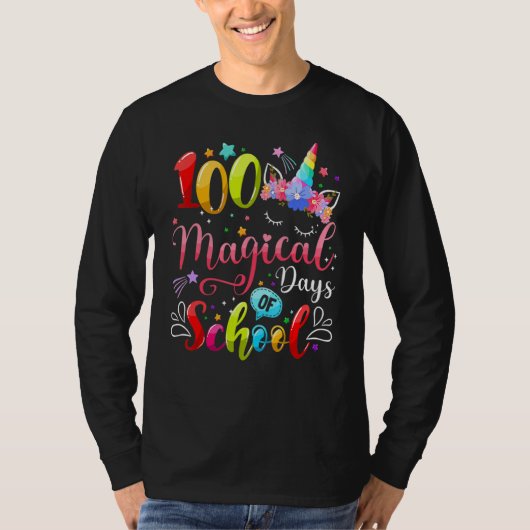 T-shirt 100 Magical Days Of School 100th Day Shirt For Tea (Devant)