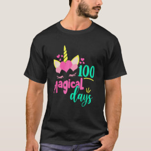 T-shirt 100 Magical Days Of School Unicorn 100th Day Girl