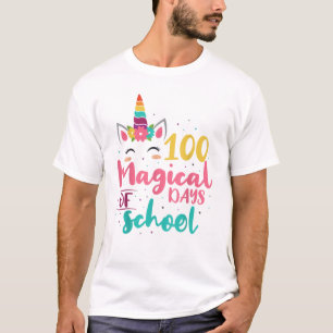 T-shirt 100 Magical Days of School Unicorn Enseignant cade