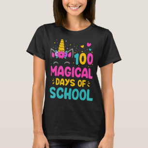T-shirt 100 Magical Days of School Unicorn Enseignant Étud