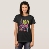 T-shirt 100 magical days of school unicorn student teacher (Devant entier)