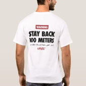 T-shirt 100 Meters White Tee for Military Vets, Havoc7 (Dos)