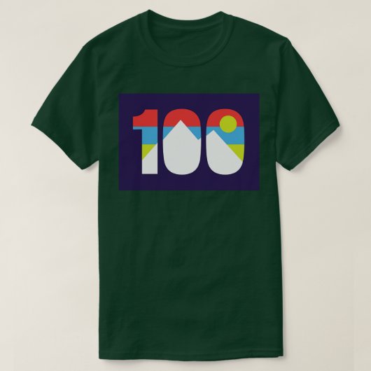 T-shirt 100 Miler Sunset Retro (Design devant)