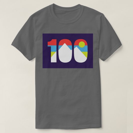 T-shirt 100 Miler Sunset Retro (Design devant)