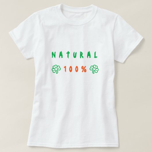 T-Shirt 100% Naturel - Texte (Design devant)