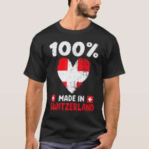 T-shirt 100 Percent Made In Switzerland Swiss Boys Girls K