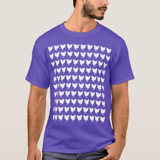 T-shirt 100 poulets - Blanc (Devant)