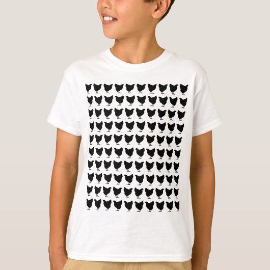 T-shirt 100 poulets - Noir (Devant)