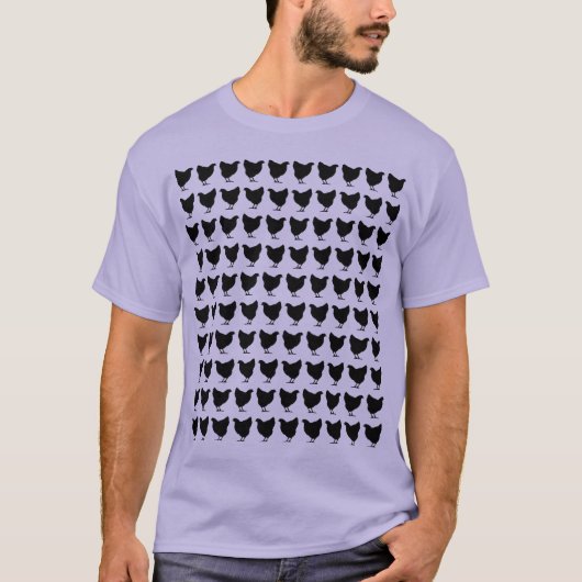 T-shirt 100 poulets - Noir (Devant)
