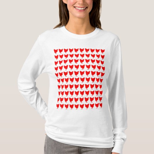 T-shirt 100 poulets - Rouge (Devant)