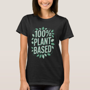 T-shirt 100 Pour Cent Végétal Végétalien Éco-Amical Végéta