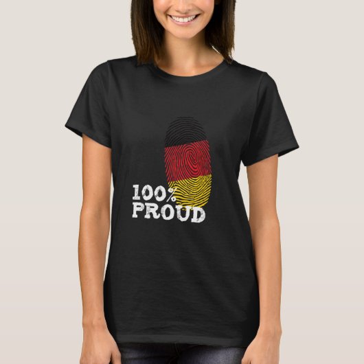 T-shirt 100 Proud Germany fingerprint flag for Proud Germa (Devant)