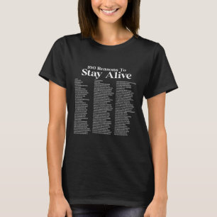 T-shirt 100 Raisons de rester en vie Prévention du suicide