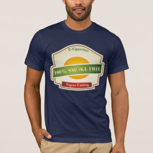 T-shirt 100% sans fumée, union de Vapers (Devant)
