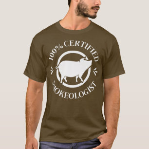 T-shirt 100 Smokeologiste certifié, cadeau BBQ