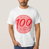 T-shirt 100 tout autour (Devant)